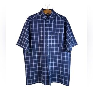 Vintage Caltop Flannel Lowrider Blue Plaid Chicano Button Down Shirt 2XL USA
